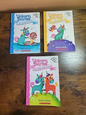 Unicorn Diaries Lot 3 Scholastic Branches Book 1 2 5 Rebecca Elliott Merbaby 
