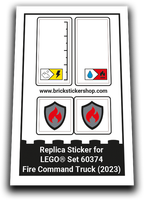 Replacement Sticker For Set 60374 - Fire Command Truck