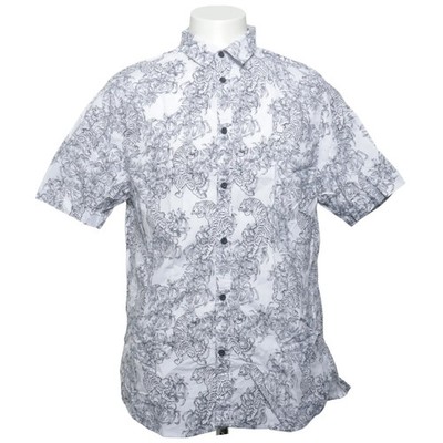 Divided by H&M, Kurzarmhemd, Größe: L, Weiß/Schwarz/Mehrfarbig, Baumwolle #ABo
