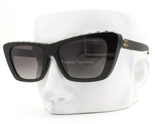 Chanel Sunglasses Black Pale Gold CC Logo Trim Polarized ch5540A 622/S8 w/case