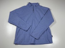 Eddie Bauer 1/4 zip womens medium purple aztec pullover fleece lightweight