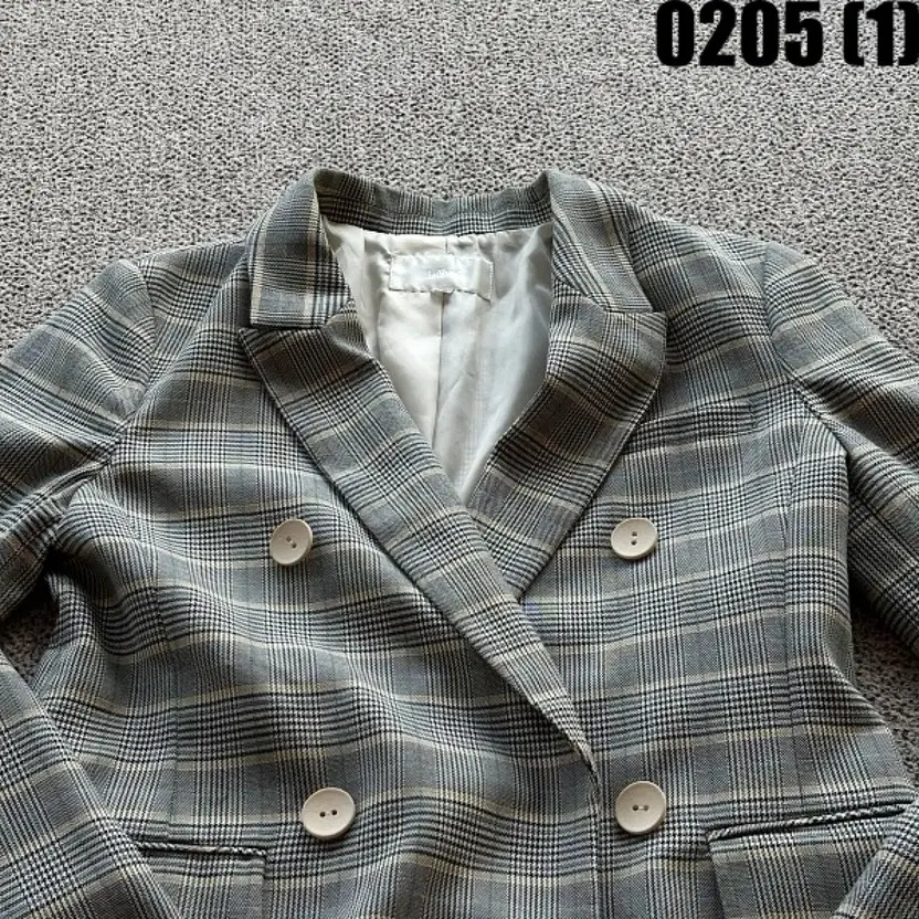 Leshop Check Pattern Double Button Jacket M Excel… - image 6