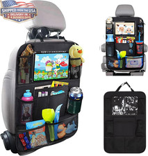 2 Pack Car Kick Mats for Kids, Back Seat Protector Kick Mat Cover Waterproof Sag