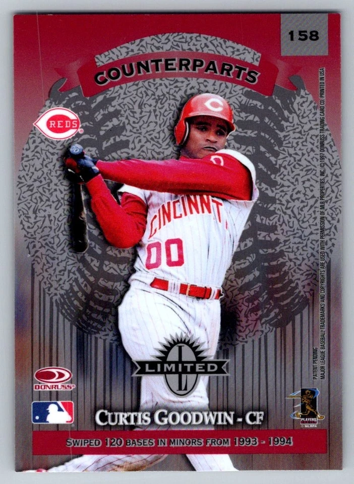 1997 Donruss Limited - Counterparts Michael Tucker, Curtis Goodwin #158 - Image 2 of 2