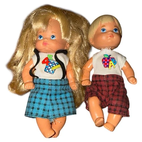Vintage Barbie Heart Family Twin Babies Boy & Girl Dolls 1976 Mattel