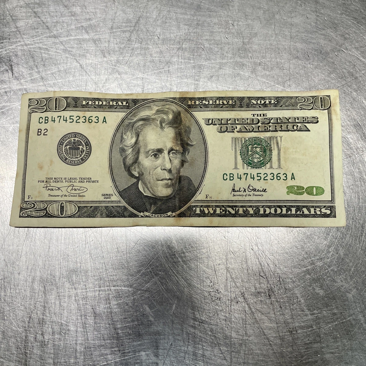Circulated $20 2001 US Federal Reserve Small Notes for sale | eBay