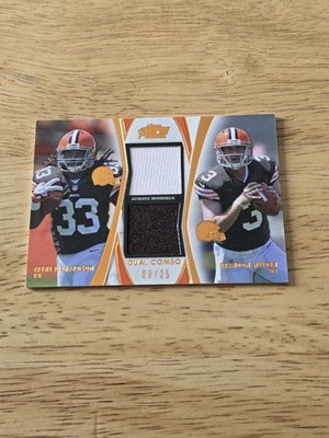 2012 Topps Prime Dual Combo Relics Copper #DCRRW Trent Richardson/Brandon Weeden