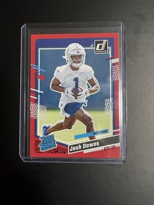 2023 Panini Donruss - Rated Rookie Josh Downs #345 Press Proof Red (RC)