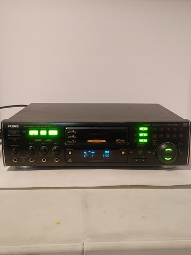 RSQ MV333 Karaoke Player 3 Tray 3 Disc 3 Mic Video CD Player Tested Working