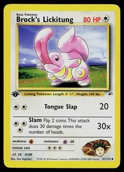 Brock's Lickitung 041/132 Gym Heroes 1st Edition