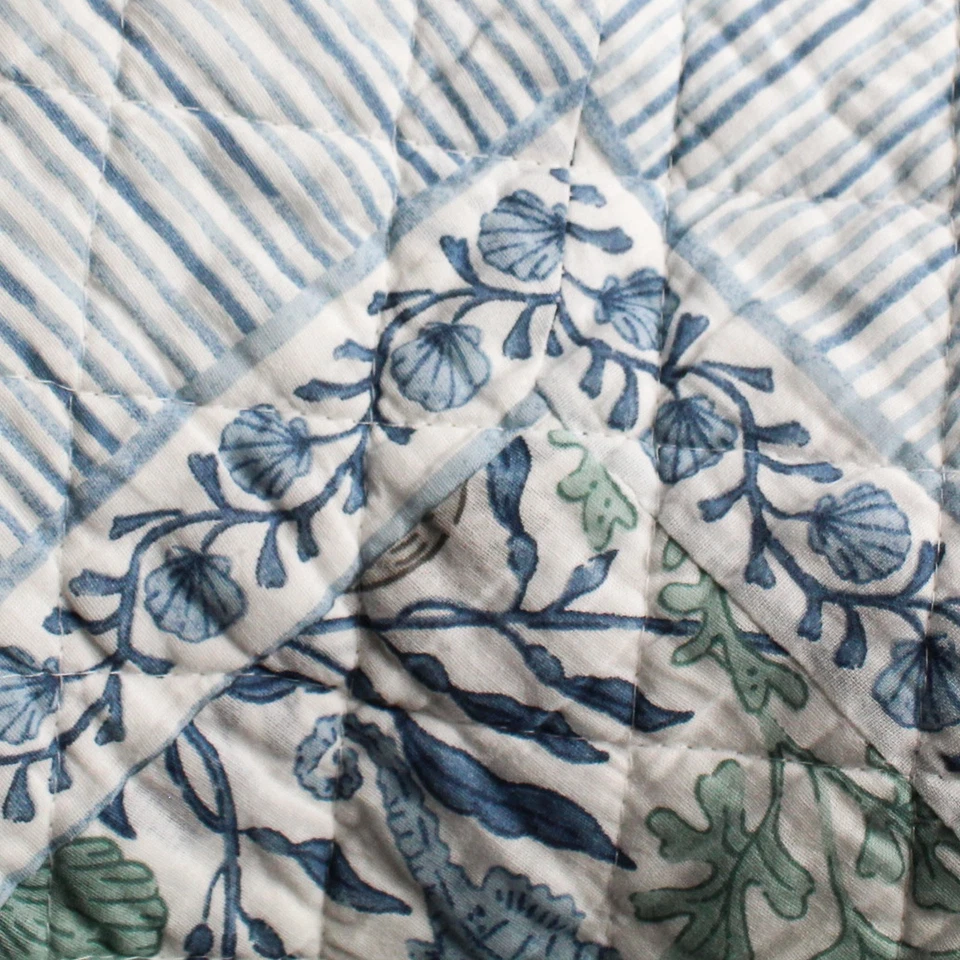 Sigrid Olsen Home Beach Themed Queen Blanket 92" x 104" DIY Fabric Flawed - Image 3 of 4