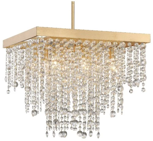 Crystorama Winham 22"W Antique Gold Crystal Pendant Light - Picture 2 of 7