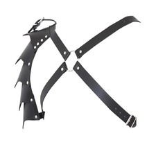 Men's Knights Leather Body Chest Harness with Shoulder Armors Buckles Straps ...