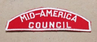 MID AMERICA COUNCIL Red & White Council Strip RWS CSP