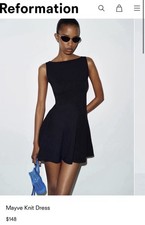 Reformation Mayve Black Knit Dress | Size M
