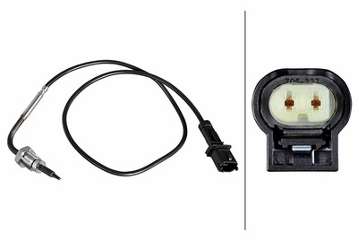 HELLA Sensor, Abgastemperatur Rußpartikelfilter, Vor für FIAT