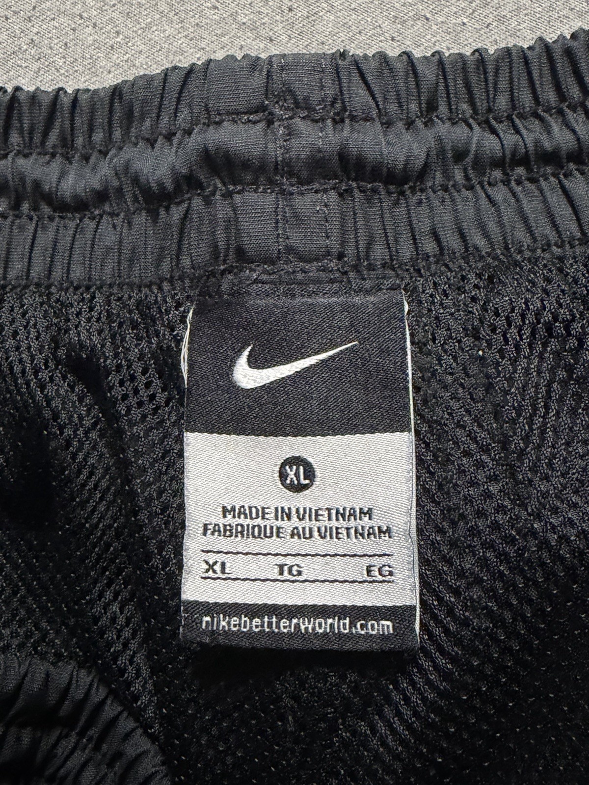 Nike Track Pants Mens XL Black White Striped Mesh Lined Y2K Warm Up Running thumbnail 9