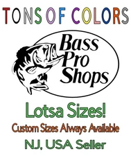 ONE Bass Pro Shops Logo DIE CUT Vinyl Decal Hunt Fish Camp Outdoorsman Stickers
