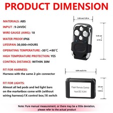 LED Light Bar Wiring Harness Kit 2 Leads Wireless Remote Control Wiring Harness