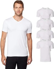 32 Degrees Mens 4 Pack Cool V-Neck T-Shirt  Anti-Odor  Quick Drying  4-Way St