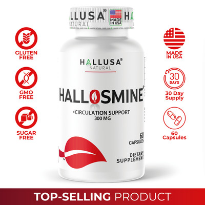 Hallosmine Diosmin 300mg | Varicose Veins treatment & Blood Circulation | 60 Ct