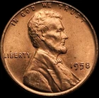1958 P Lincoln Wheat Cent Penny GEM BU Red