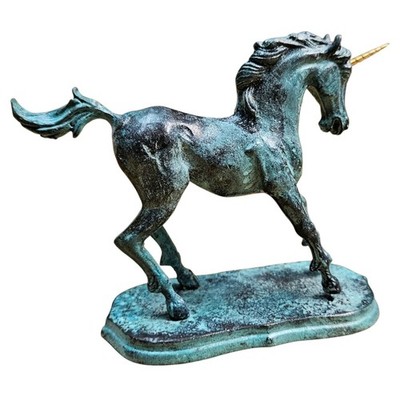 Treasury Of Unicorns 1991 Franklin Mint Bronze Figurine David Cornell New