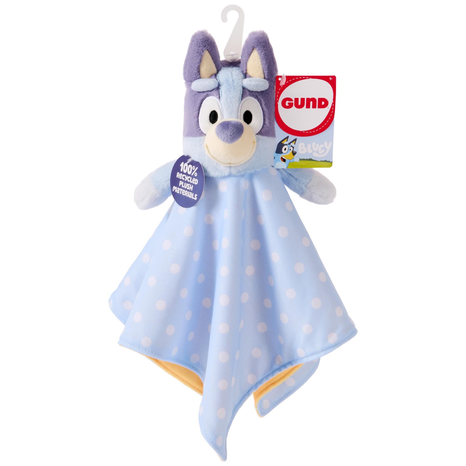 GUND Bluey Sustainably Soft Plush Lovey, Made with Recycled Materials, Baby