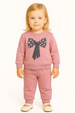 Leisure Suit, Warm Girls Outfit, Set of 2, Jumper, Trousers, 100 Cotton
