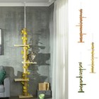 242cm Adjustable Floor-To-Ceiling Cat Tree w/ Anti-Slip Kit