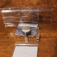 Horizontal ID Badge Waterproof Protector