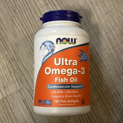 NOW Foods Ultra Omega-3 Fish Oil Cardiovascular Support 180 Softgel