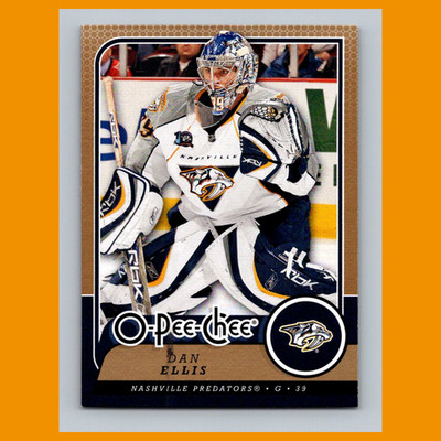 Dan Ellis #299 2008-09 O-Pee-Chee Nashville Predators Hockey Card NHL