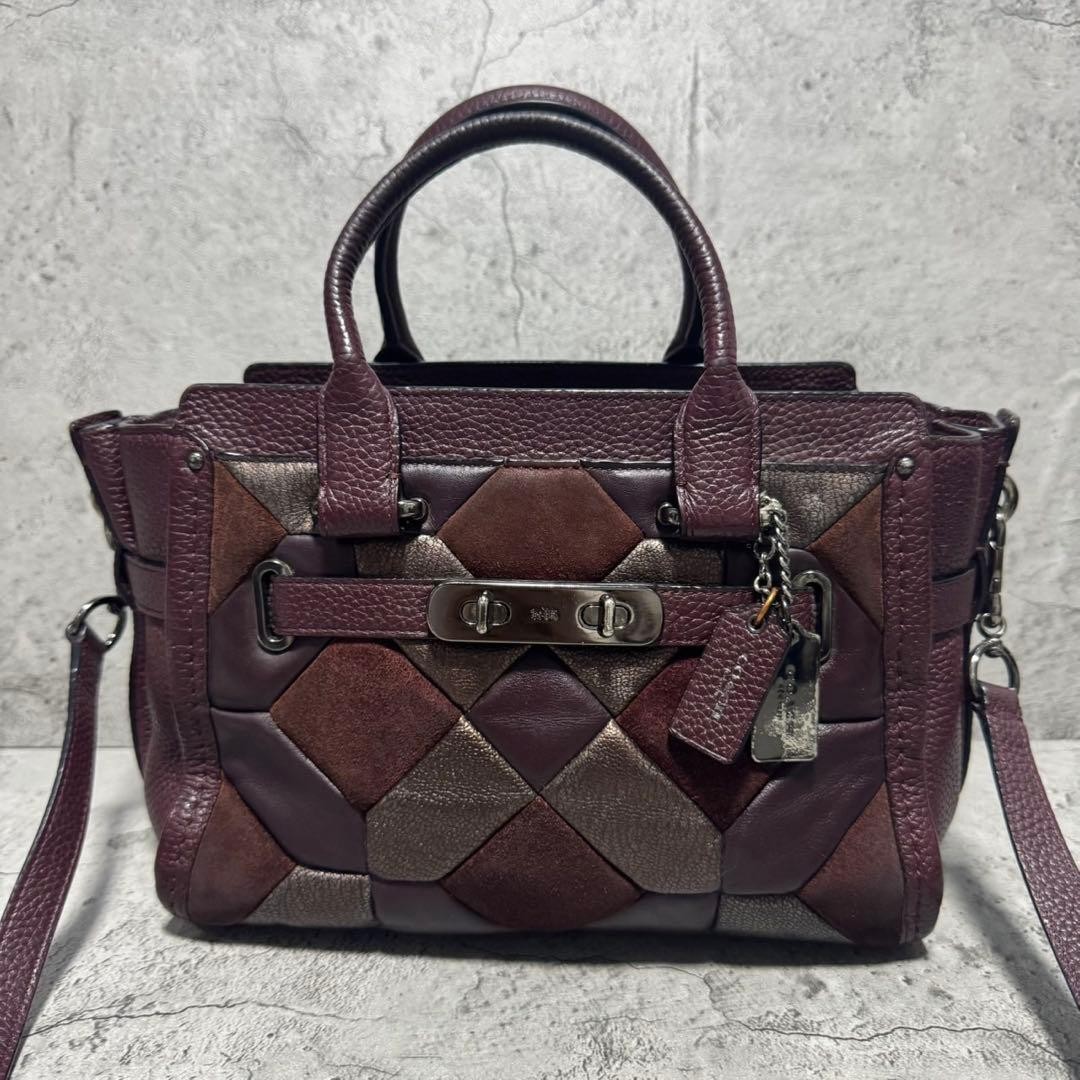 Coach Swagger Patchwork Shoulder Bag 9a - image 3