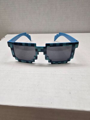 1-Minecraft 8-Bit Sunglasses Pixel Frame UV 400 Protection Big Kids Teens Adult