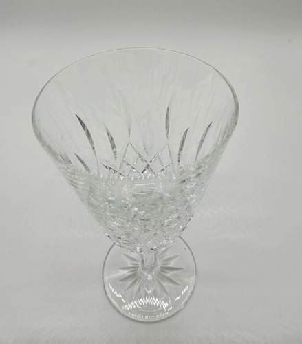 STUNNING Vintage Pair of WATERFORD Crystal LISMORE 6 7/8" WATER GOBLETS - Picture 4 of 5