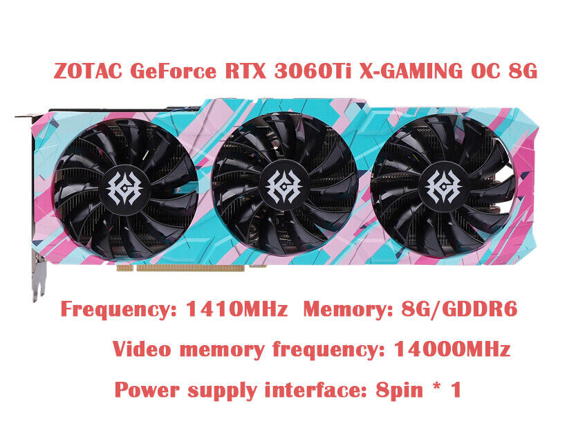 ZOTAC NVIDIA GeForce RTX 3060 Ti X GAMING 8G GDDR6 OC Graphics Card