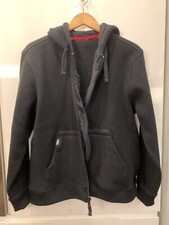 Tommy Jeans Waffle Knit Sweater Jacket Sz S Navy Blue full zip hooded