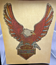 Harley-Davidson Motorcycles Eagle T-Shirt Iron-On Transfer Vintage Glitter Orig