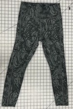 Athleta Grey Marble Leggings With Pockets And Draw String 7/8 Tight R8