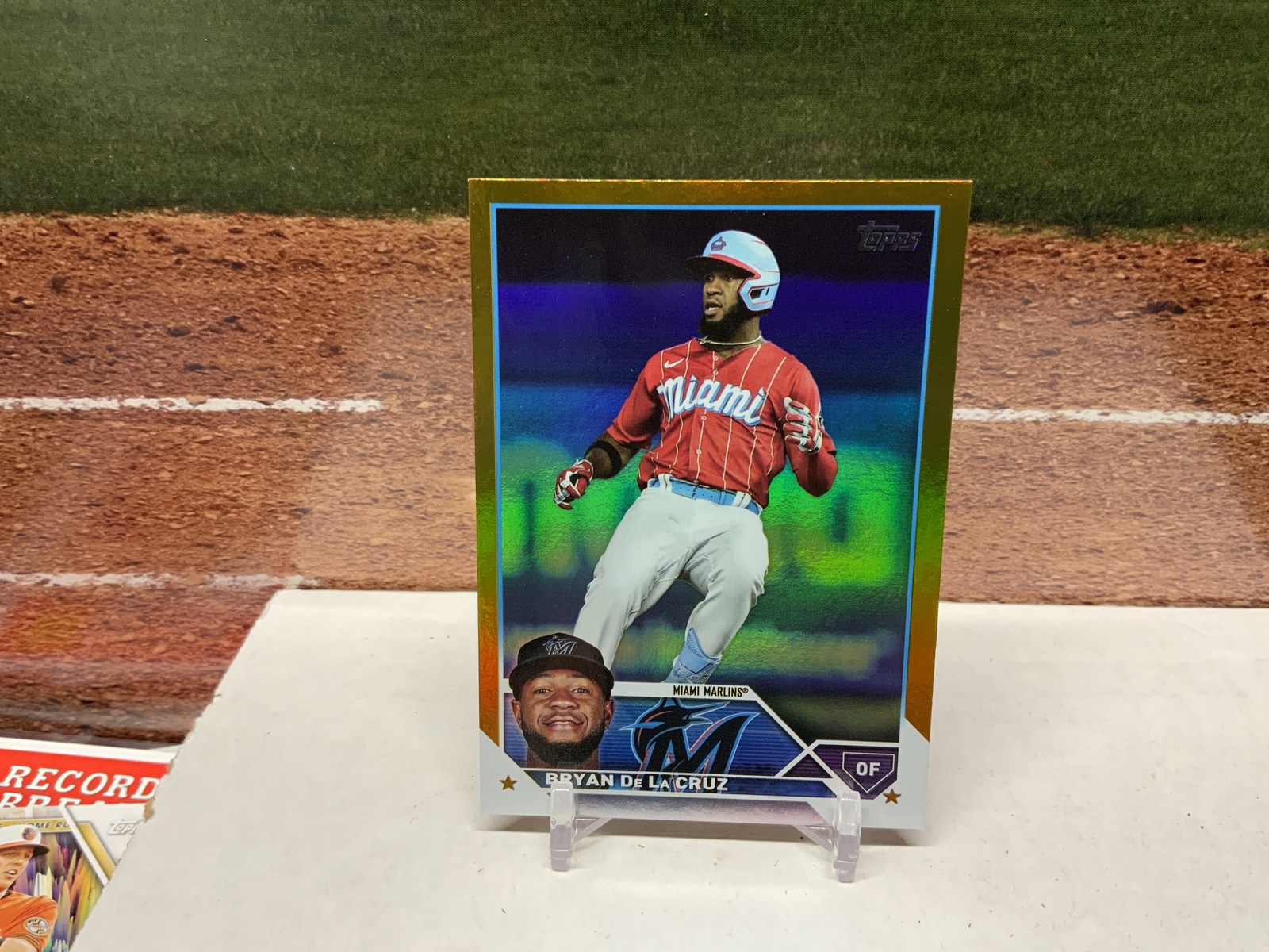 Bryan De La Cruz 2023 Topps #599 Gold Foil Miami Marlins