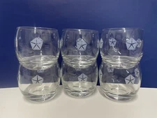 Vintage Chrysler Corporation Pentastar Logo Cocktail Glasses SET OF 6