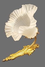 Applique en col de cygne en bronze style Louis XVI avec abat-jour tulipe