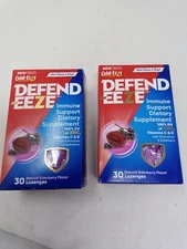 2 DEFEND-EEZE, Immune Support Dietary Supplement 30 Lozenges, Elderberry Flavor
