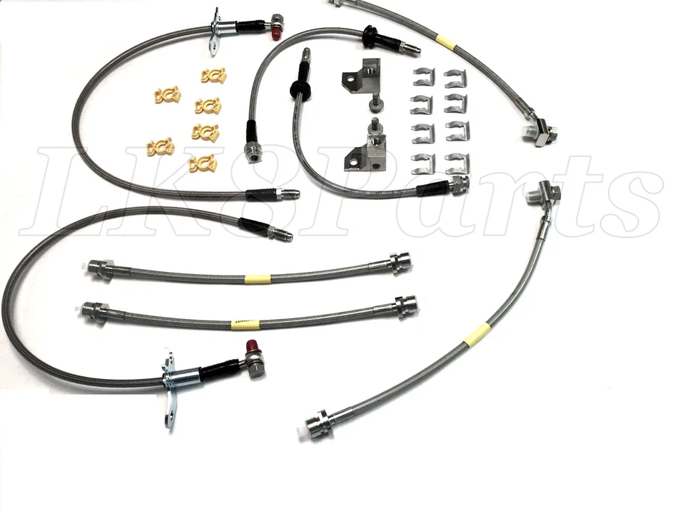 Stainless Steel Braided Brake Hose Kit – Fits LR3, LR4, Range Rover Sport - Image 3 of 4