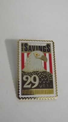 US Saving Bonds 29 Cent Fiftieth Anniversary Lapel Hat Pin