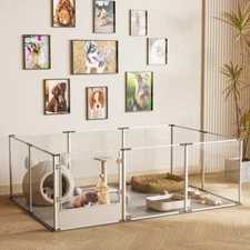 Dog Whelping Box Large 71x48x24 inch Puppies Playpen Heavy Duty Dog Cage Fence