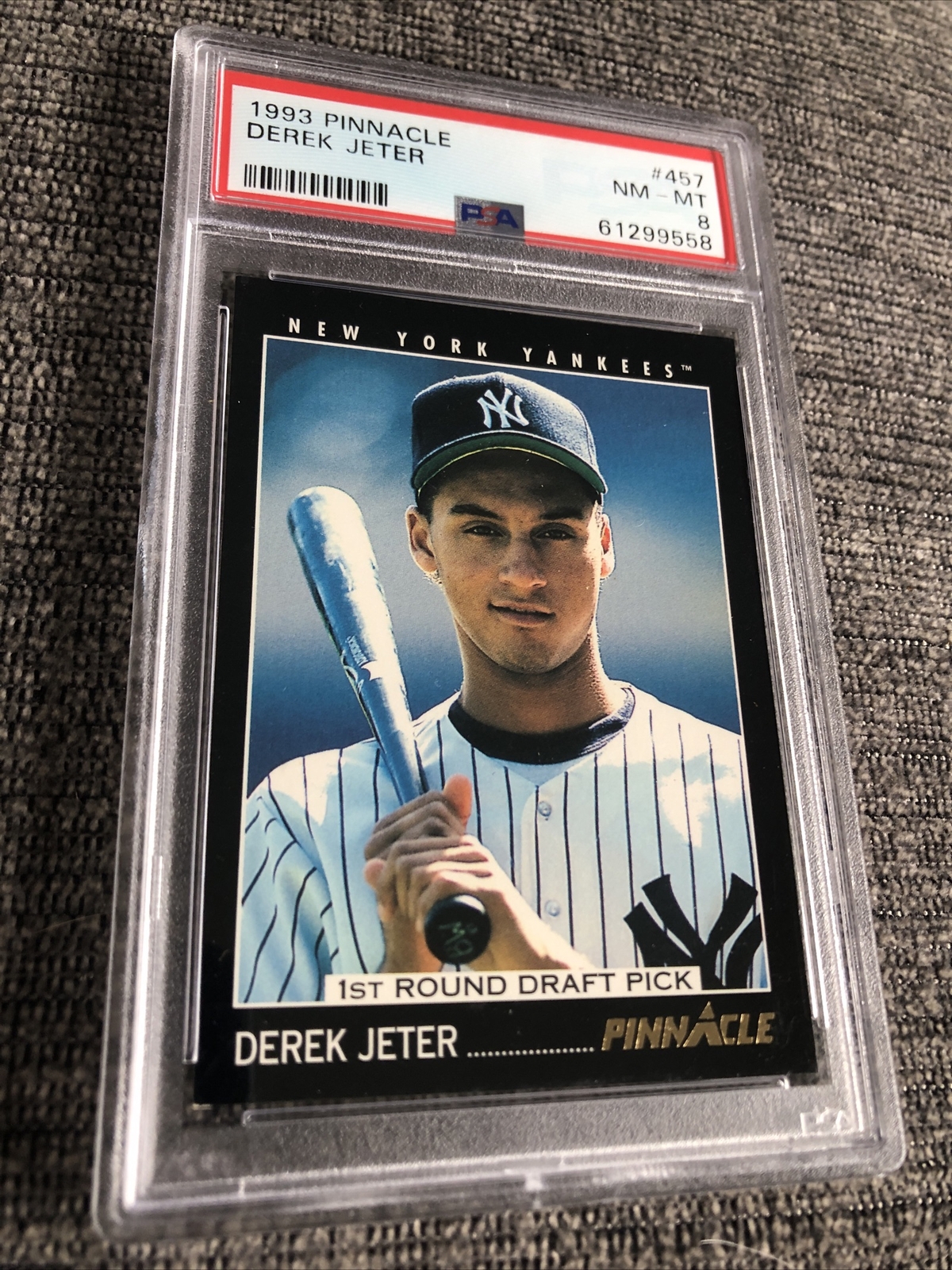 1993 Pinnacle PSA 8 * Derek Jeter * Rookie RC #457 NM/Mint *New York Yankees HOF