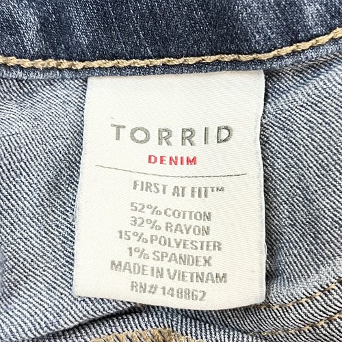 TORRID First At Fit Blue Denim Skinny Jegging Plus Size 20 Short - Picture 10 of 11