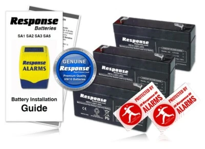 RESPONSE ALARMS RESPONSE BATTERY HW10 WP1 Response HW10 6v 1.2Ah SA3 Panel & Siren Response Alarm Battery KIT / RRP £77.99